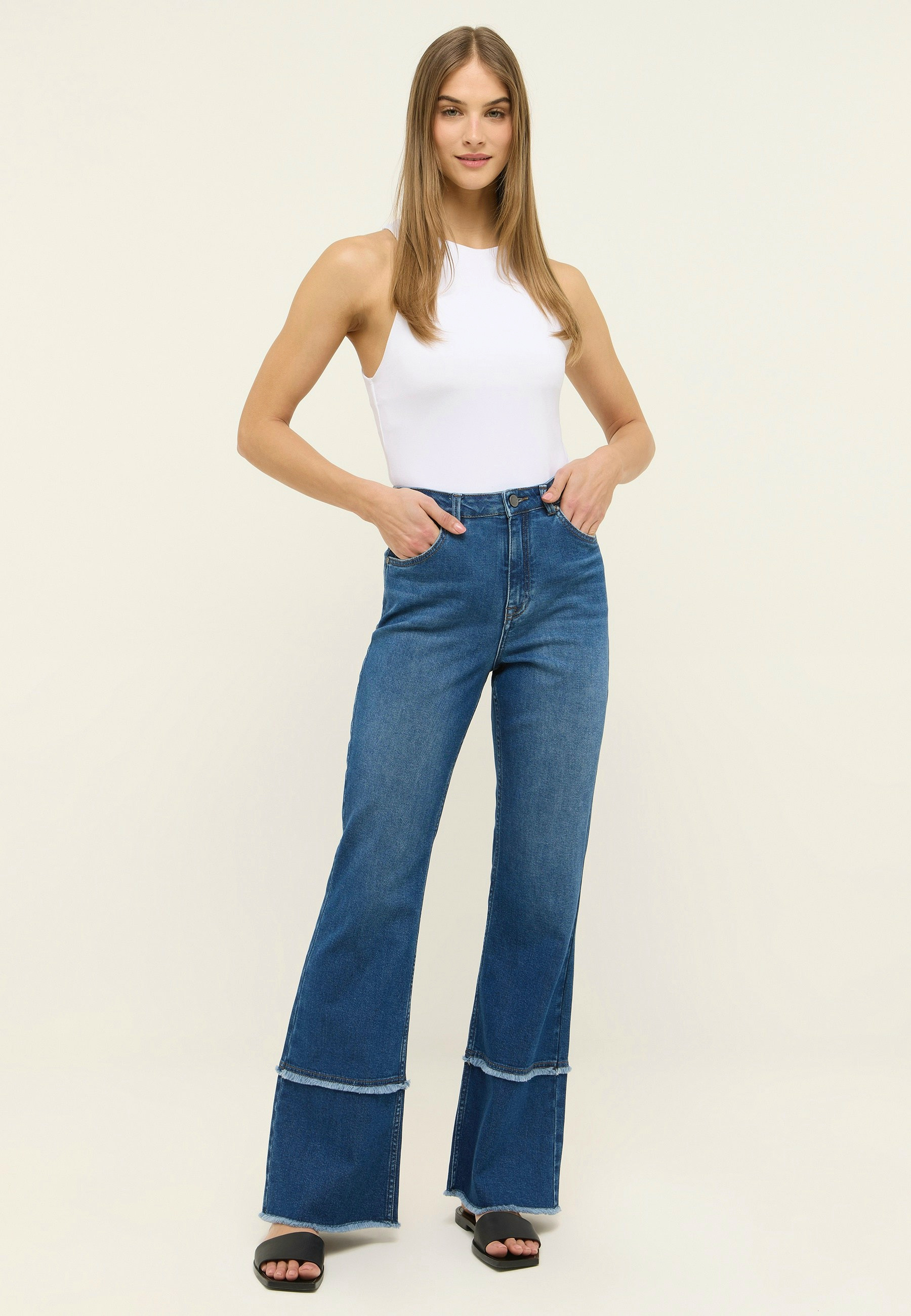 Angels Bootcut Hosen Kollektion Damen – leicht ausgestellte Hose aus Baumwolle mit Elasthan und Polyester