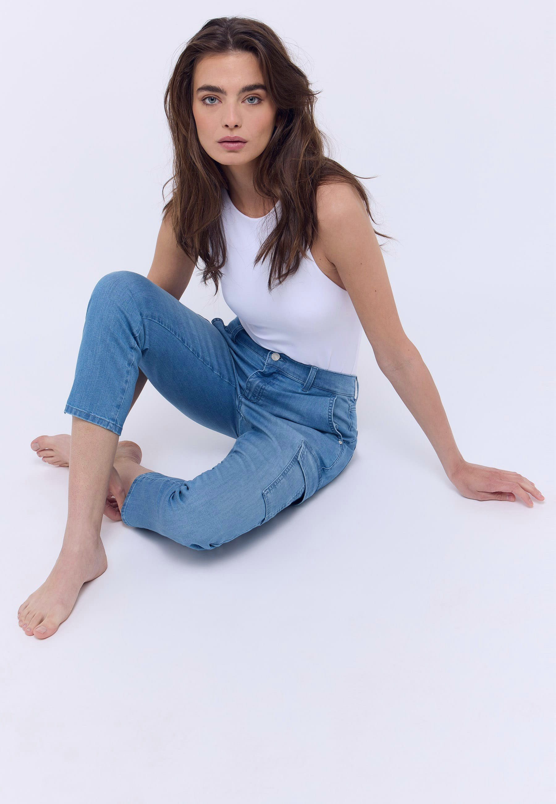Cargohose für Damen mit Elasthan – Rückansicht