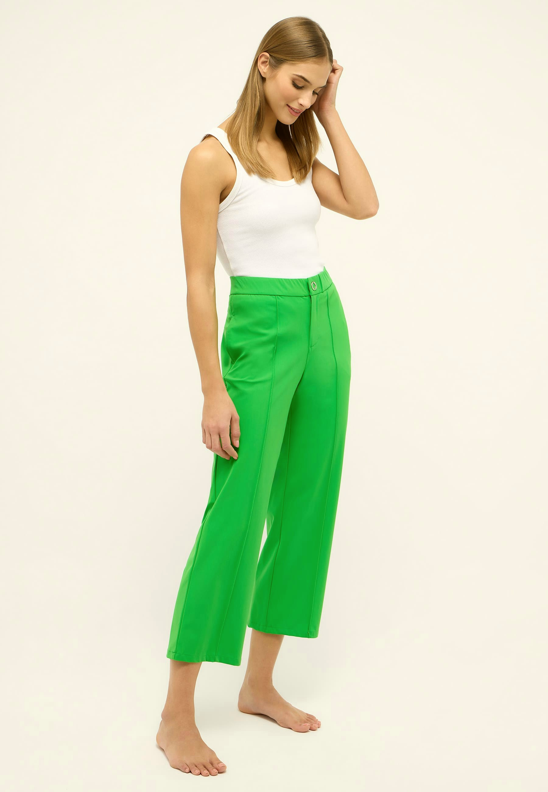 Techno-Stretch Culotte Hose Damen aus Polyester und Elasthan – Rückansicht