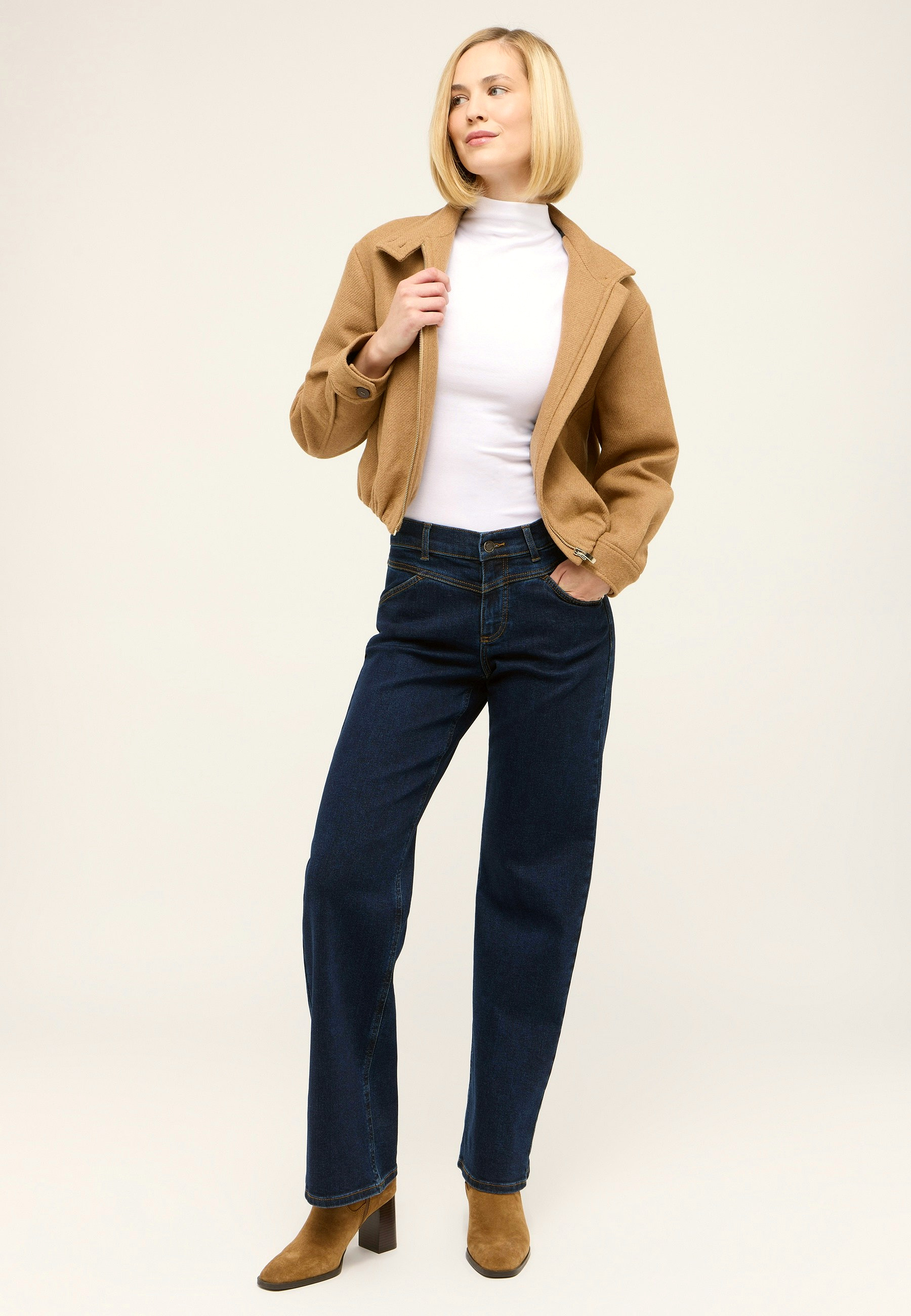 Baumwollhose mit Elasthan für Damen – Rückansicht