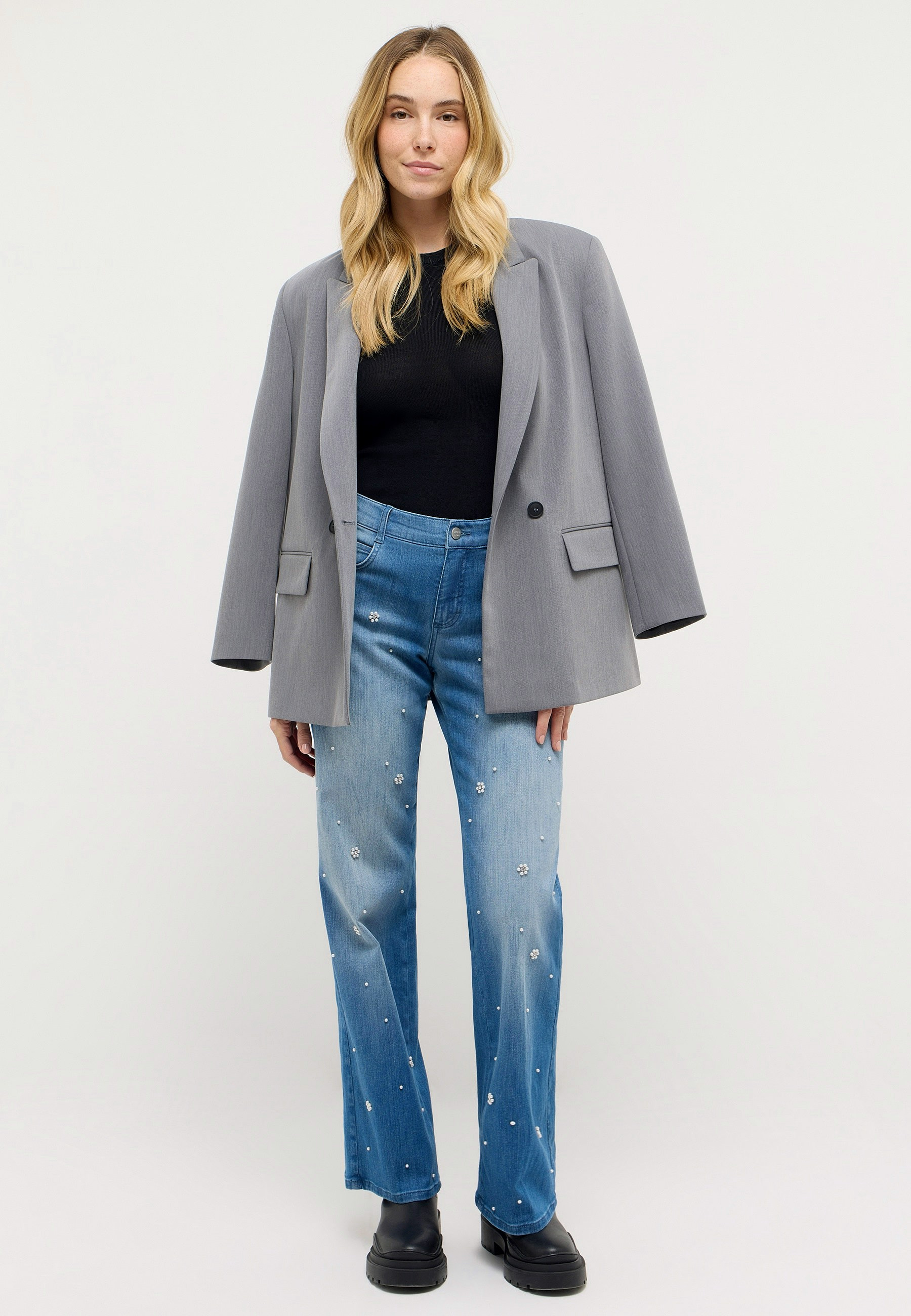 Damen Hose aus Organic Cotton mit Elasthan – Rückansicht