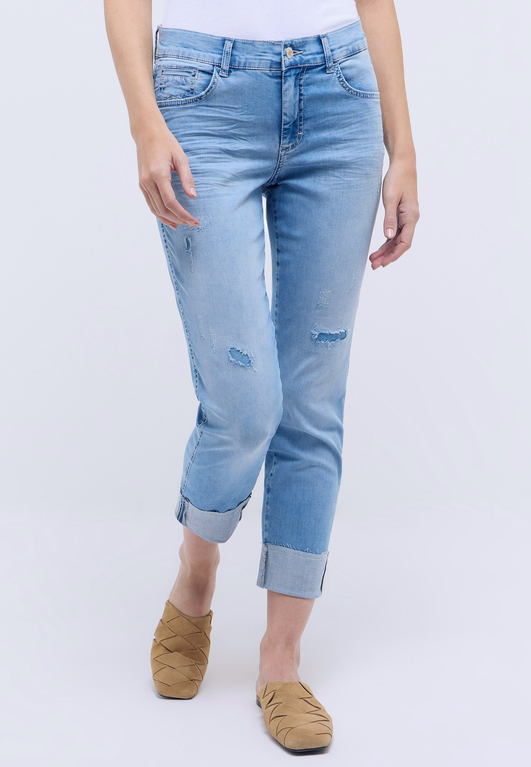 Damen Hose Baumwolle Elasthan Straight Fit | Angels