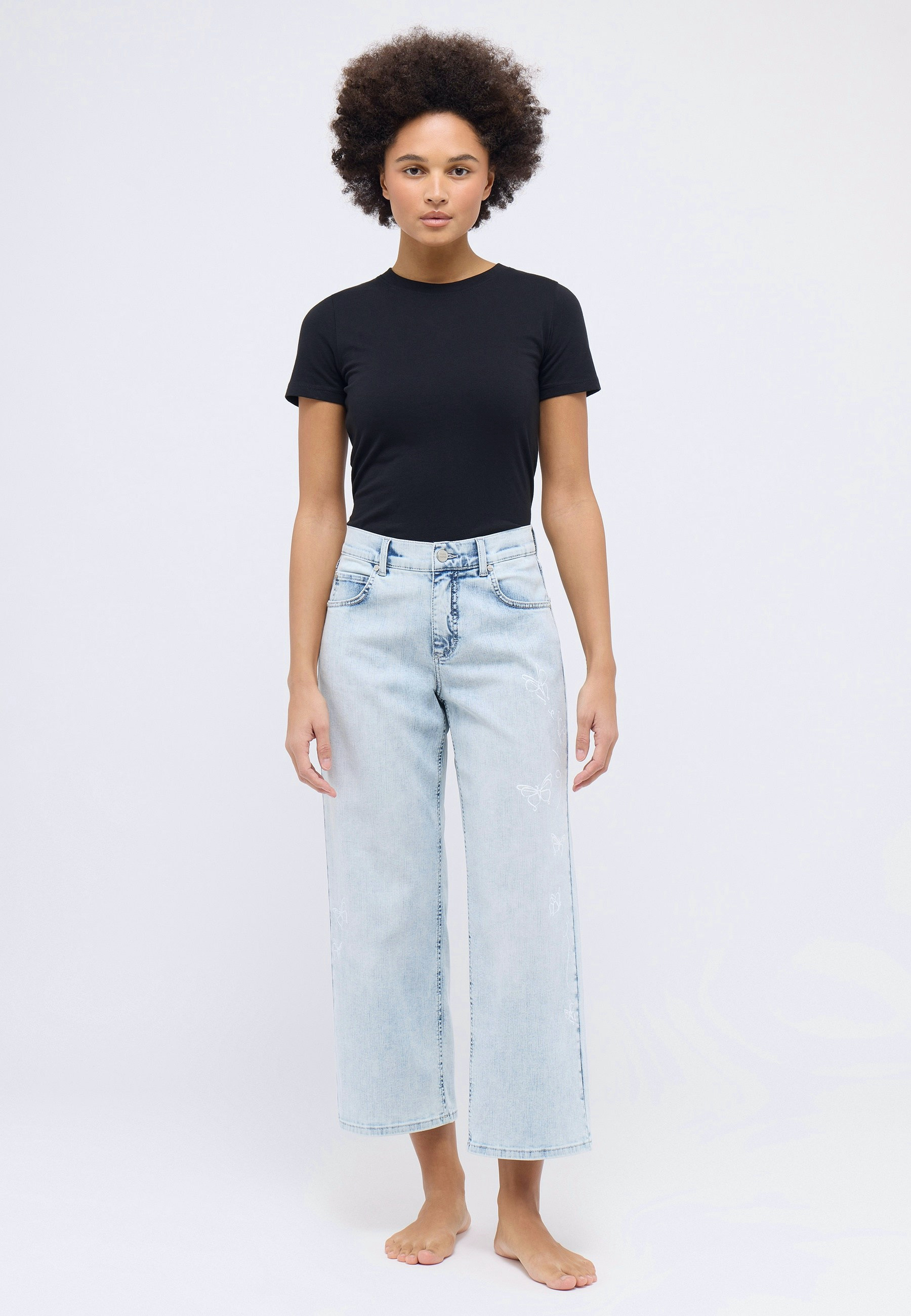 Damen Hose aus recyceltem Polyester und Baumwolle – Rückansicht