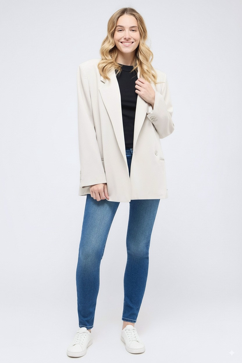 Damen Hose Skinny mit Elasthan – Rückansicht
