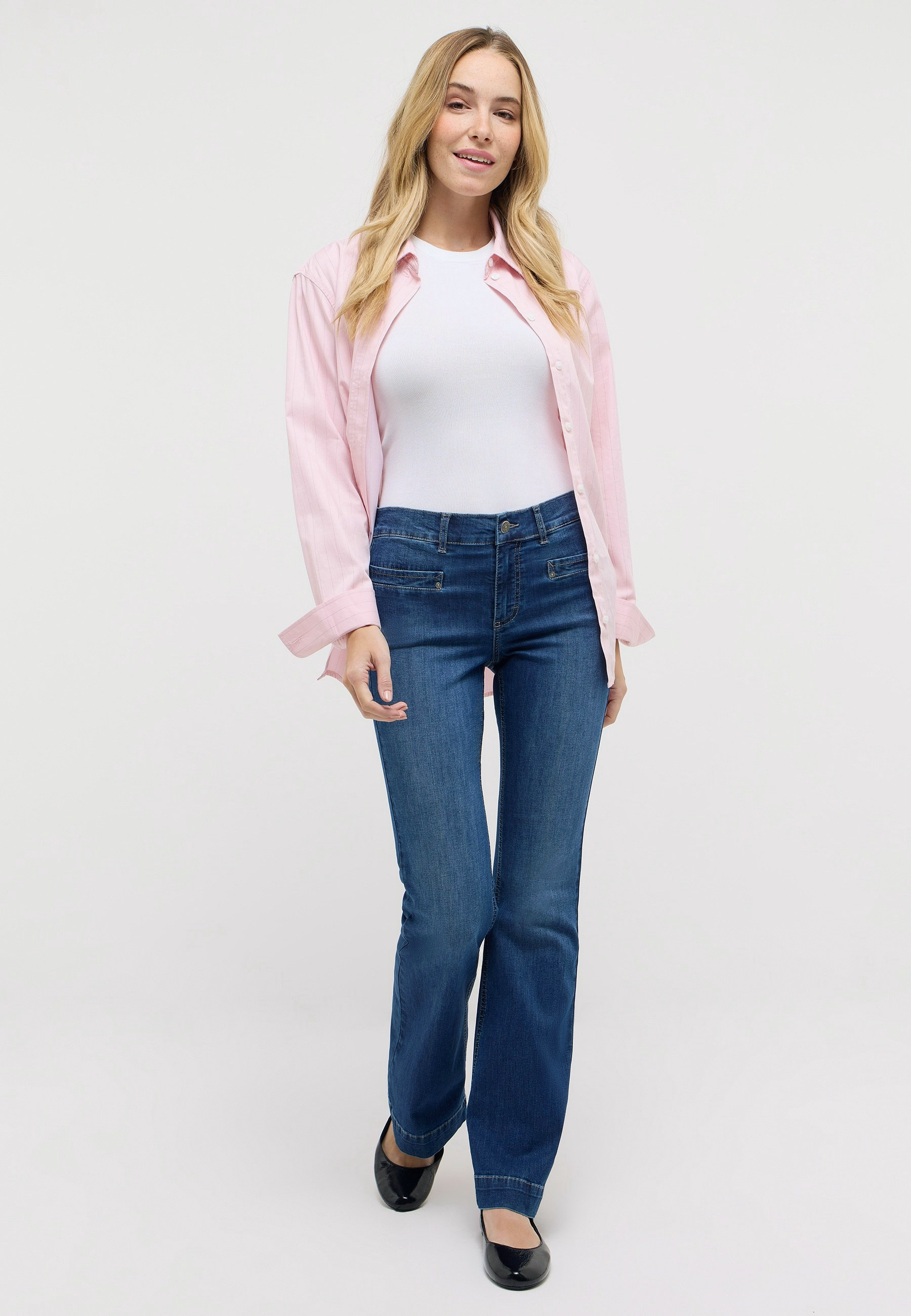Damen Hose aus ultraleichtem Material mit 8% Polyester – Rückansicht