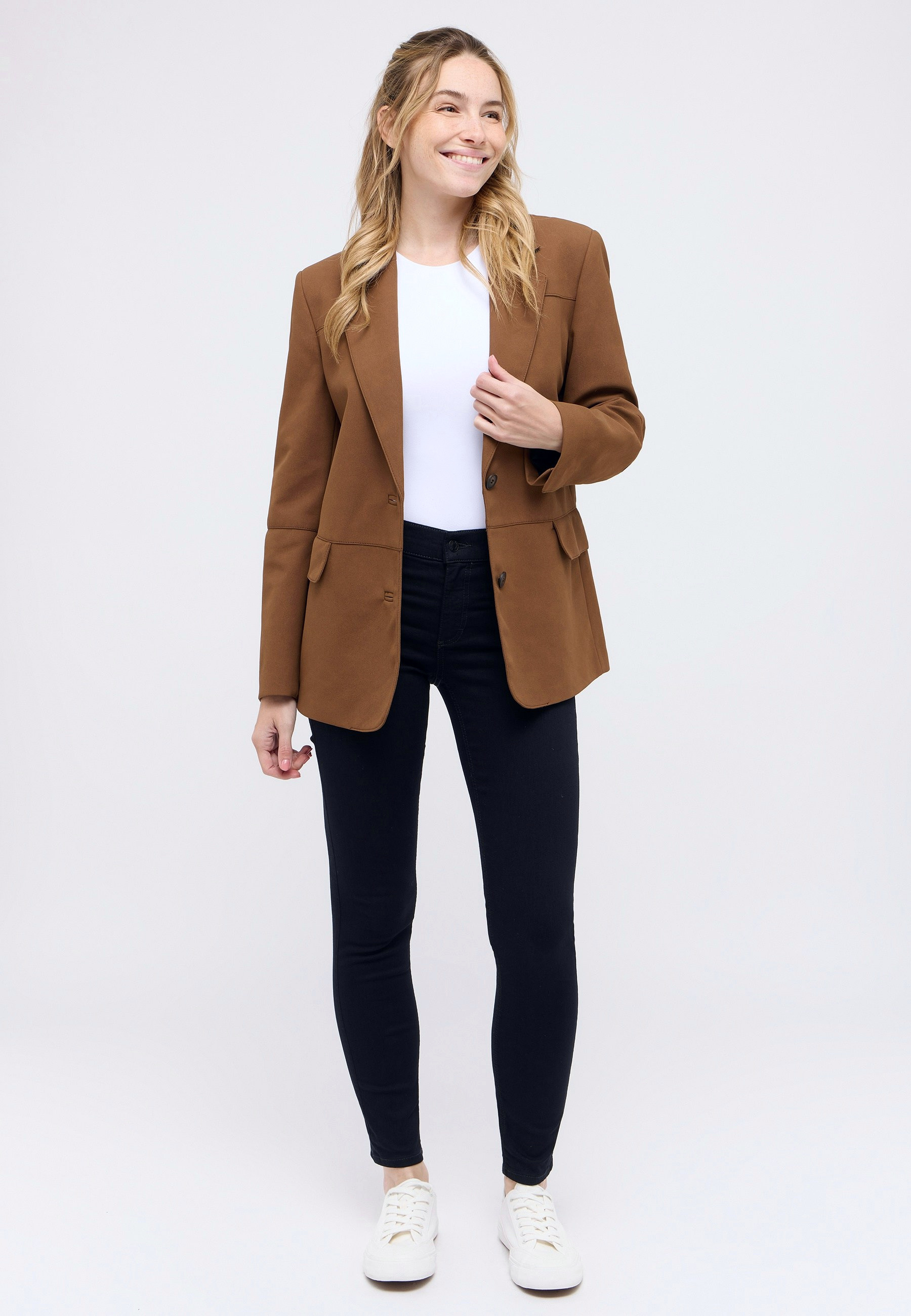 Damen Slim Fit Hose mit Polyester und Elasthan – Rückansicht