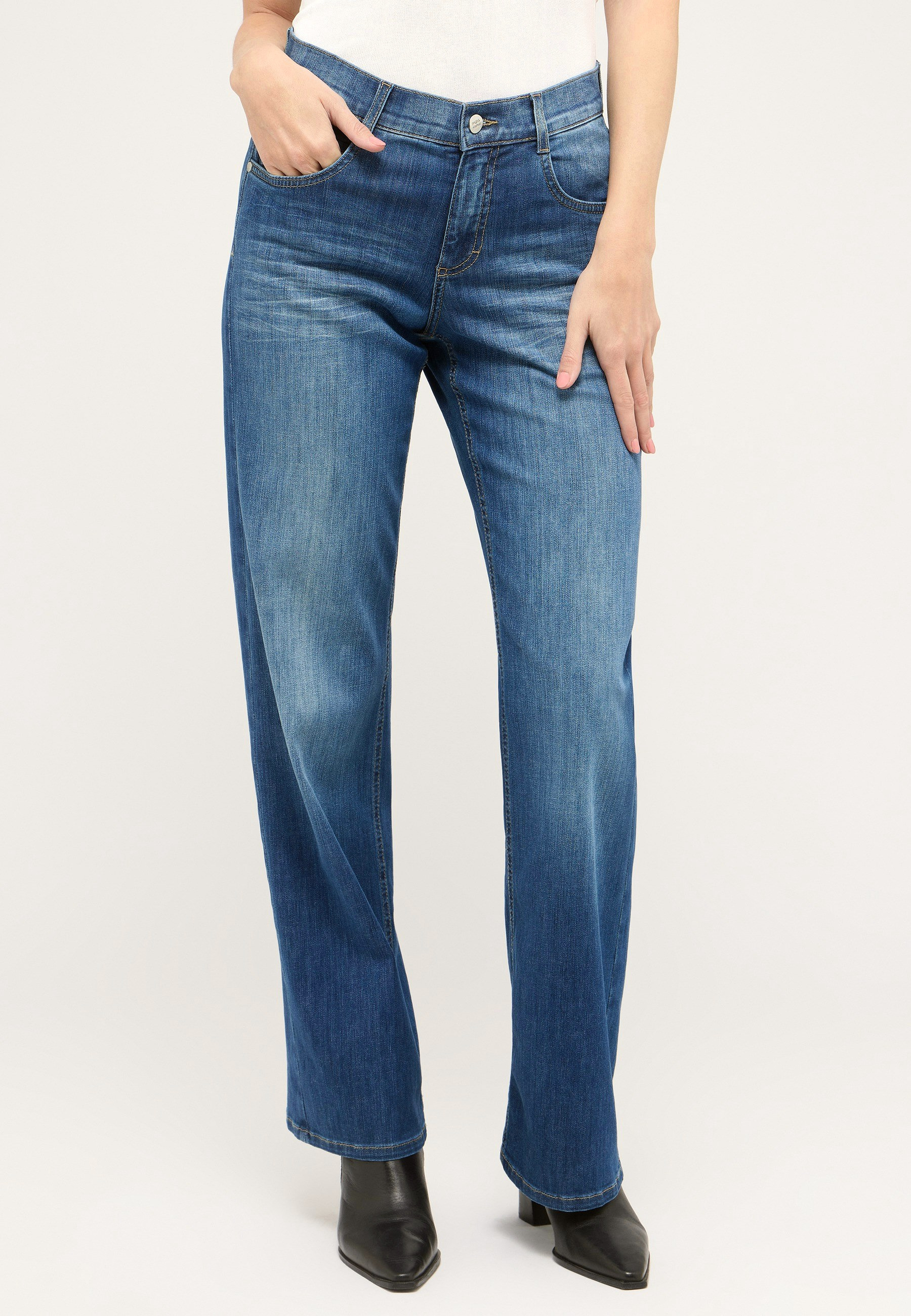 Frauen hosen hose – Mittelblau (used) Relaxed fit | Angels
