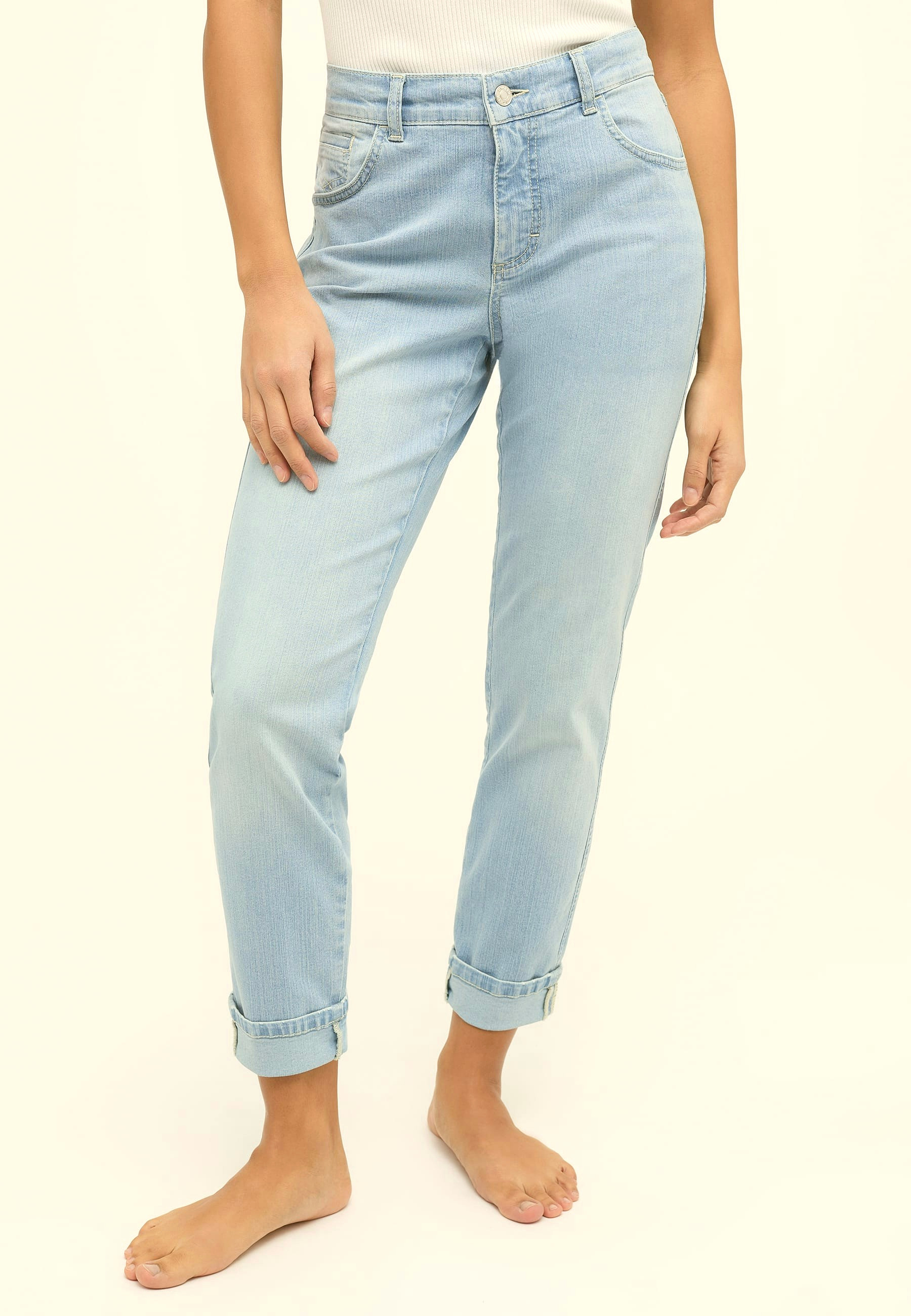 Hose Baumwolle Leinen Straight Fit | Angels