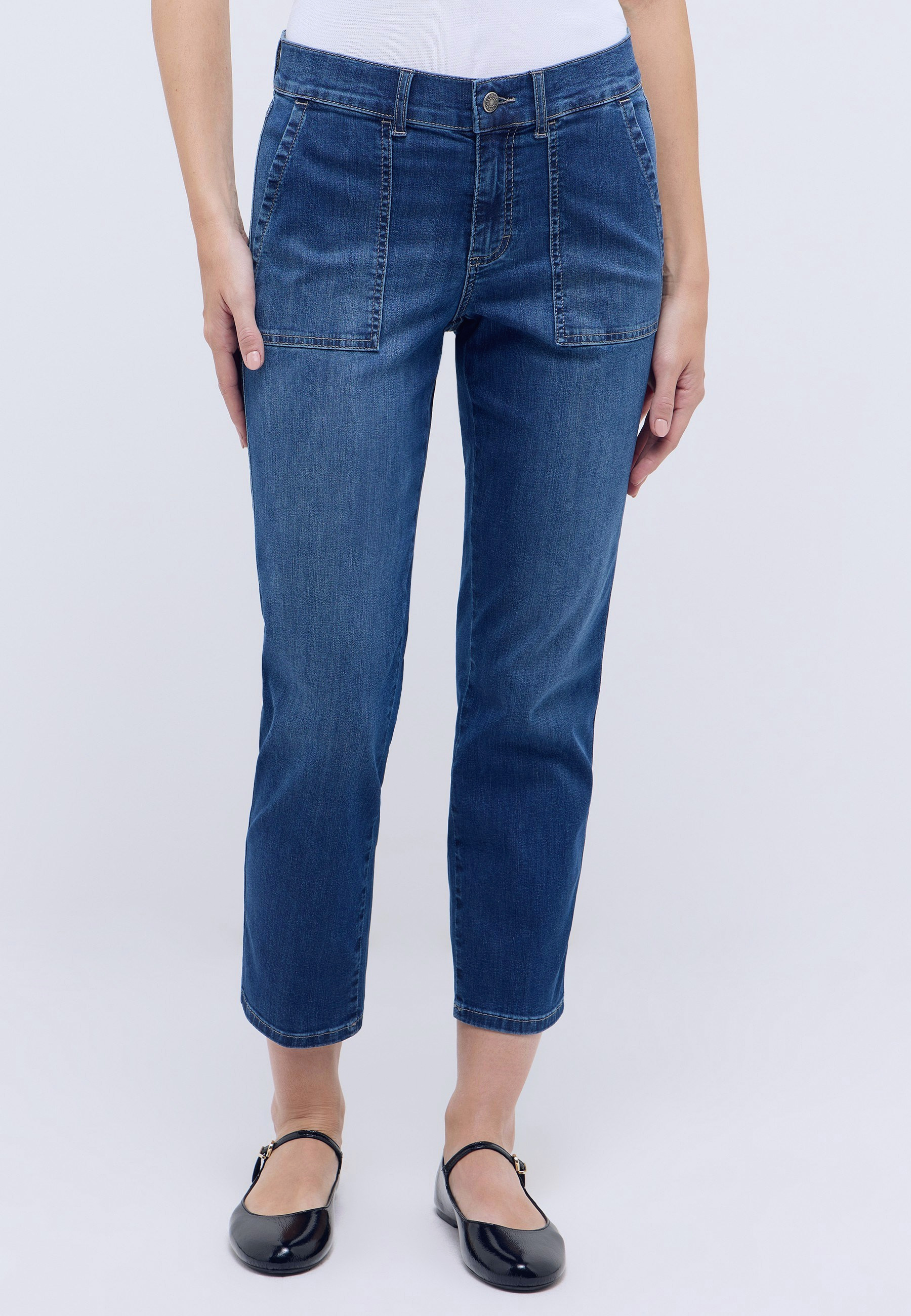 Hose Baumwolle Polyester Elasthan Straight Fit | Angels