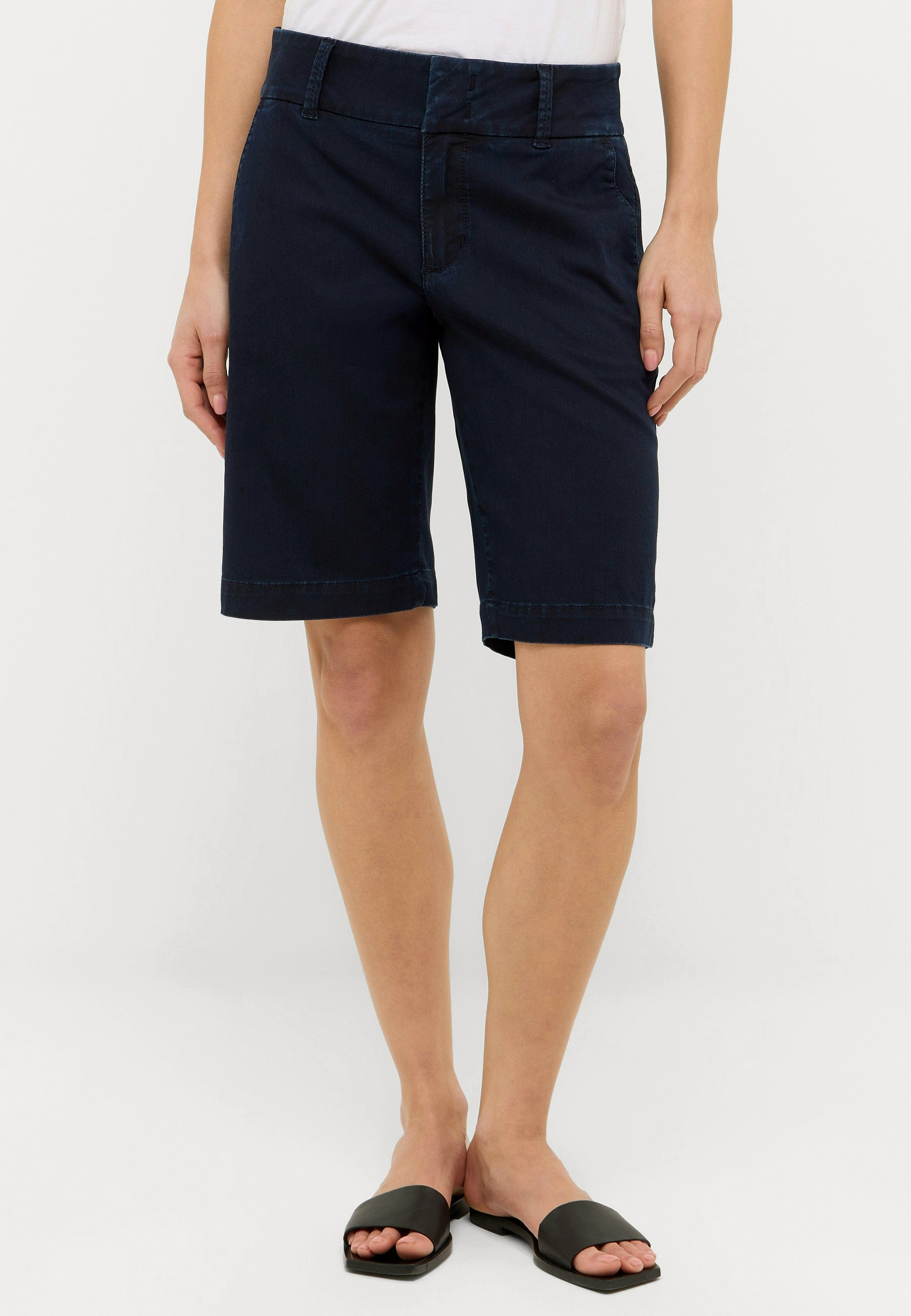 Hose Bermuda Damen knielang – Dunkles Straight Fit | Angels
