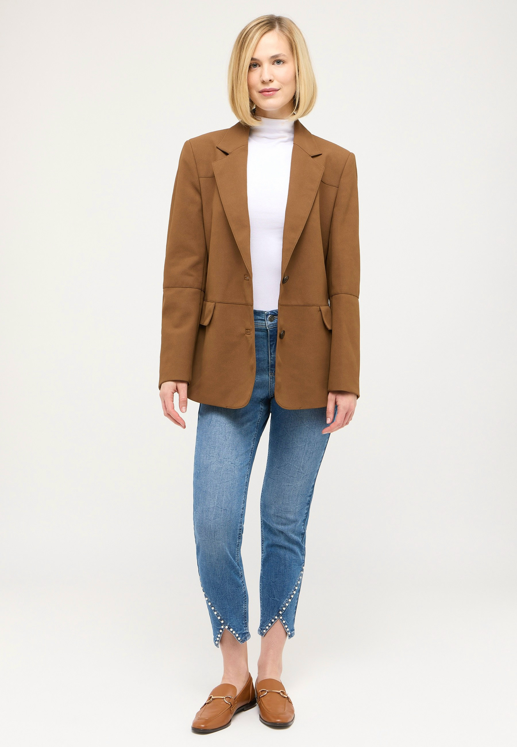 Hose Ornella mit Baumwoll-Polyester-Mix – Rückansicht