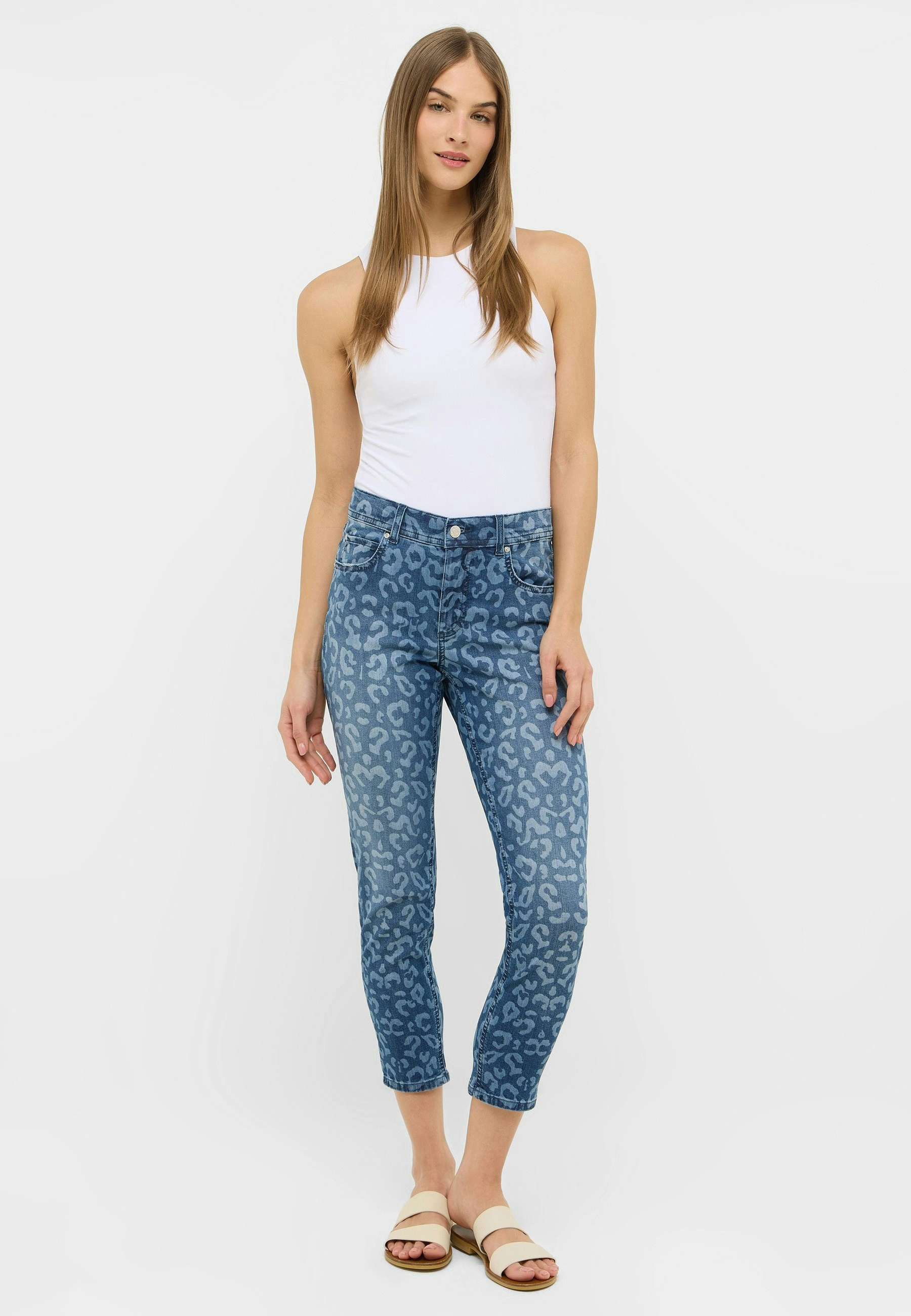 Jeans Slim Fit Damen mit 3% Elasthan – Rückansicht