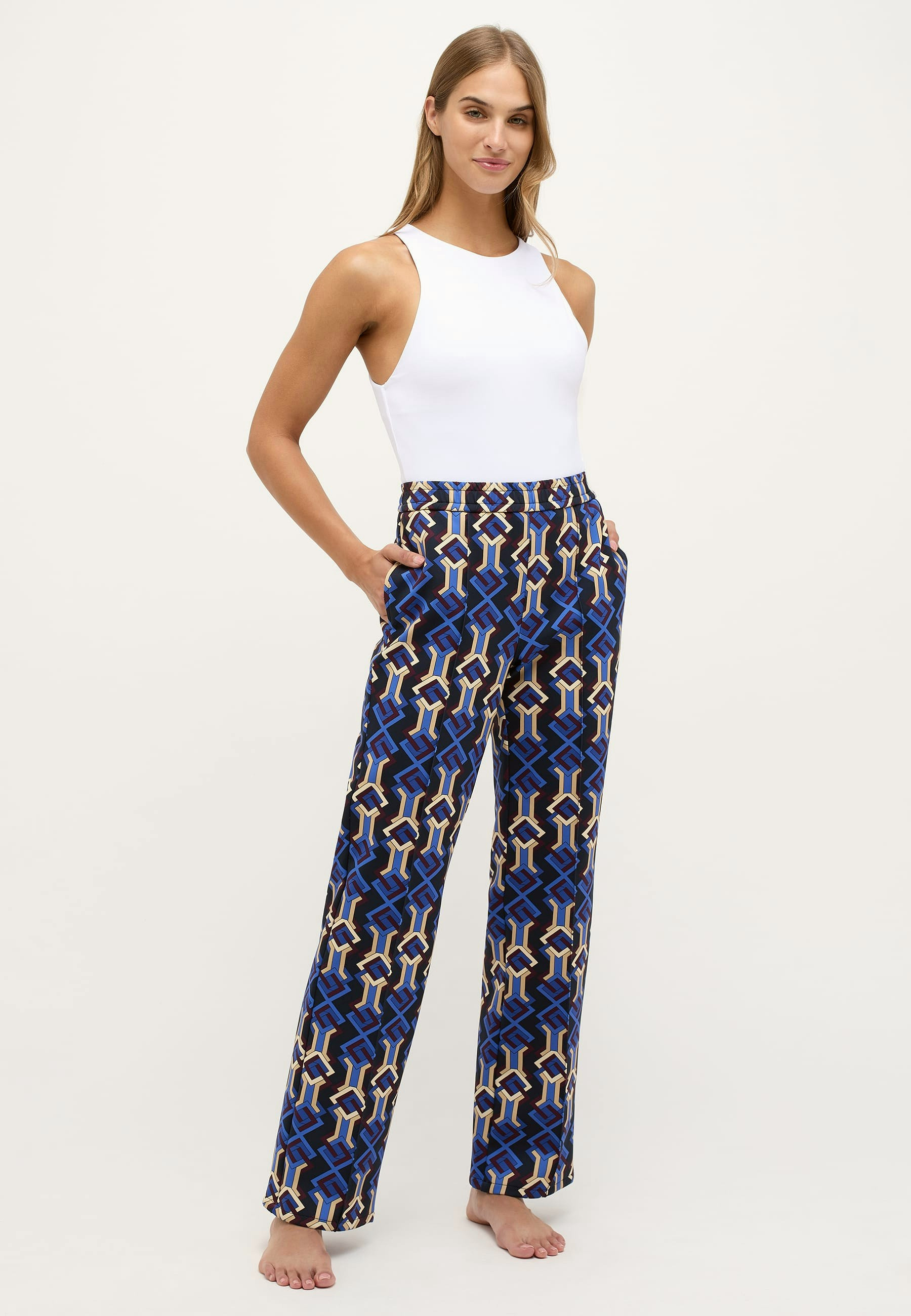 Leichtes Polyamid-Elasthan Jogger Damen – Rückansicht