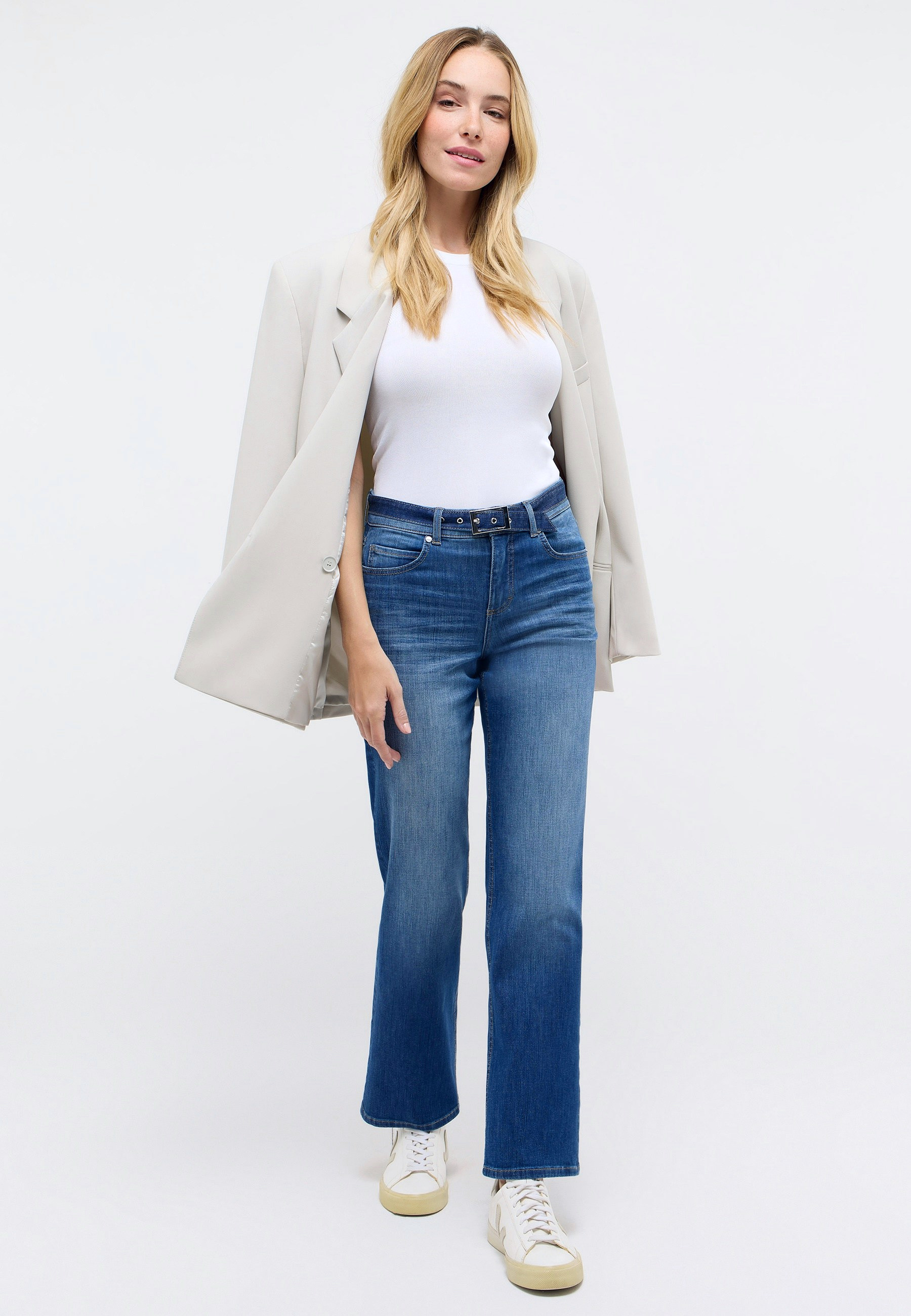 Damen Hose aus recyceltem Polyester und Baumwolle – Rückansicht