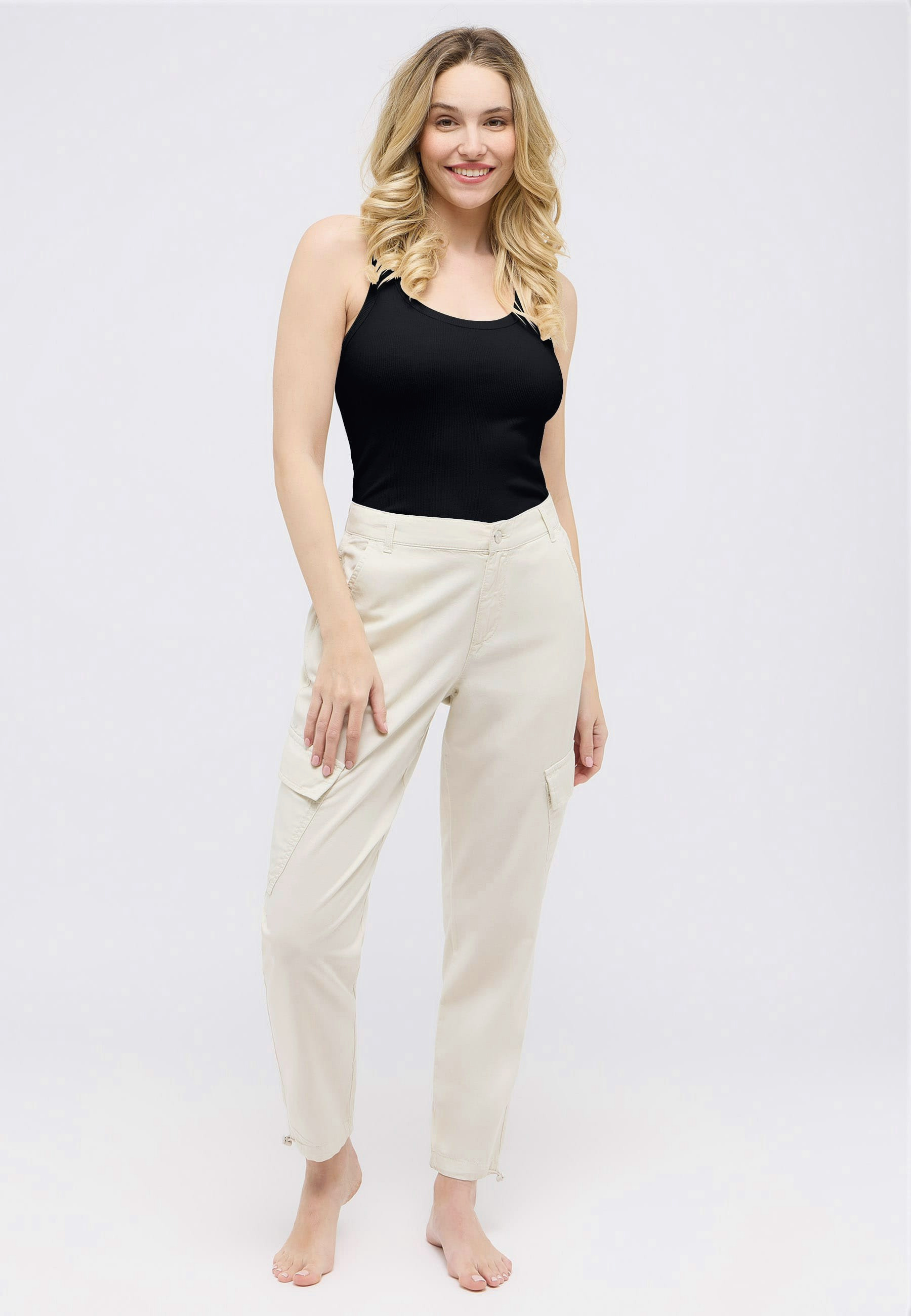 Leichte Cargo Hose aus High Summer Cotton – Rückansicht