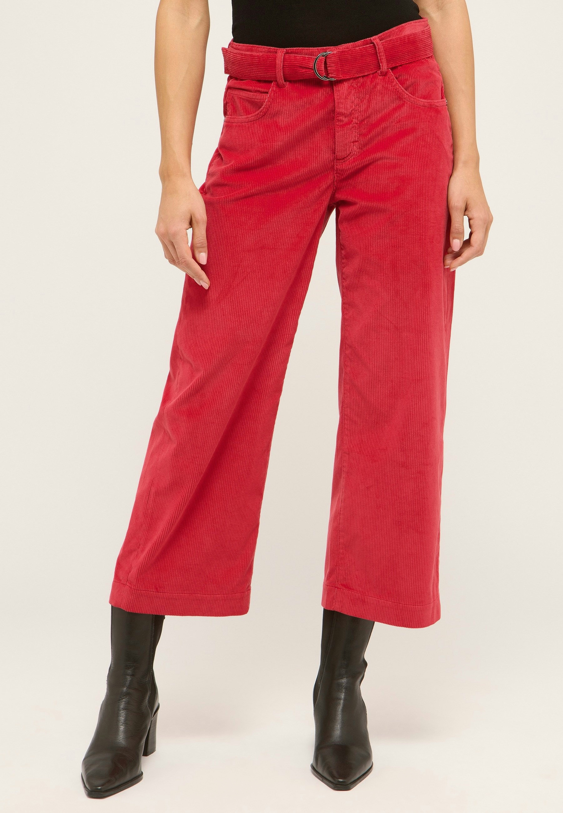 Relaxed Fit Cordhose Mit Gürtel Damen | Angels