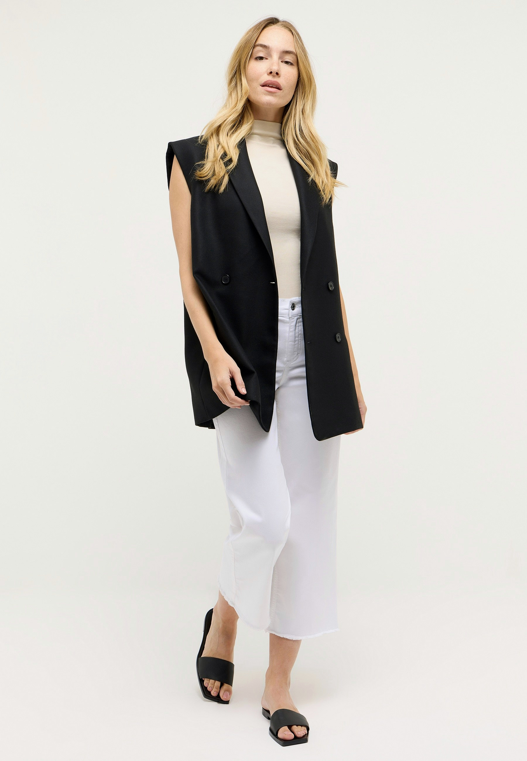 Relaxed Fit Culotte mit elastischem Bund – Rückansicht