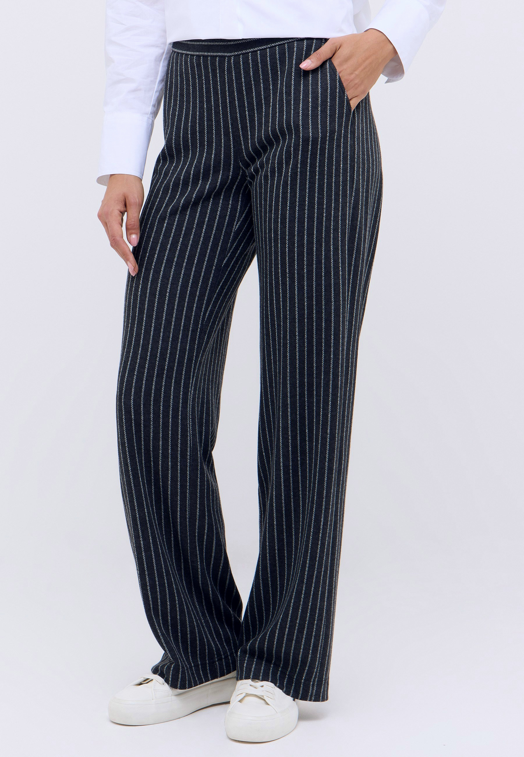 Relaxed Fit Hose Mit Nadelstreifen Damen | Angels