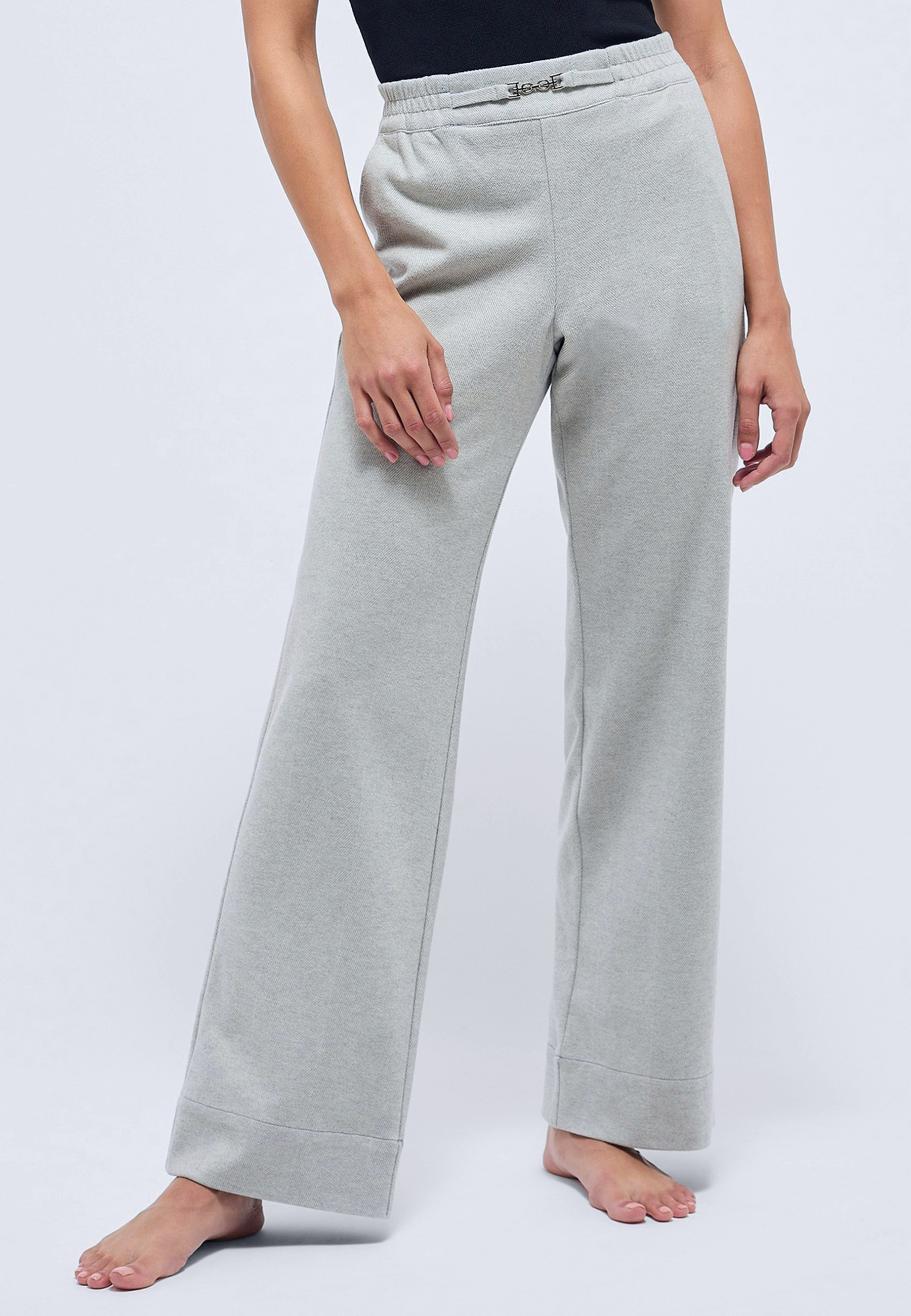 Relaxed Fit Hose Silbergrau Damen | Angels