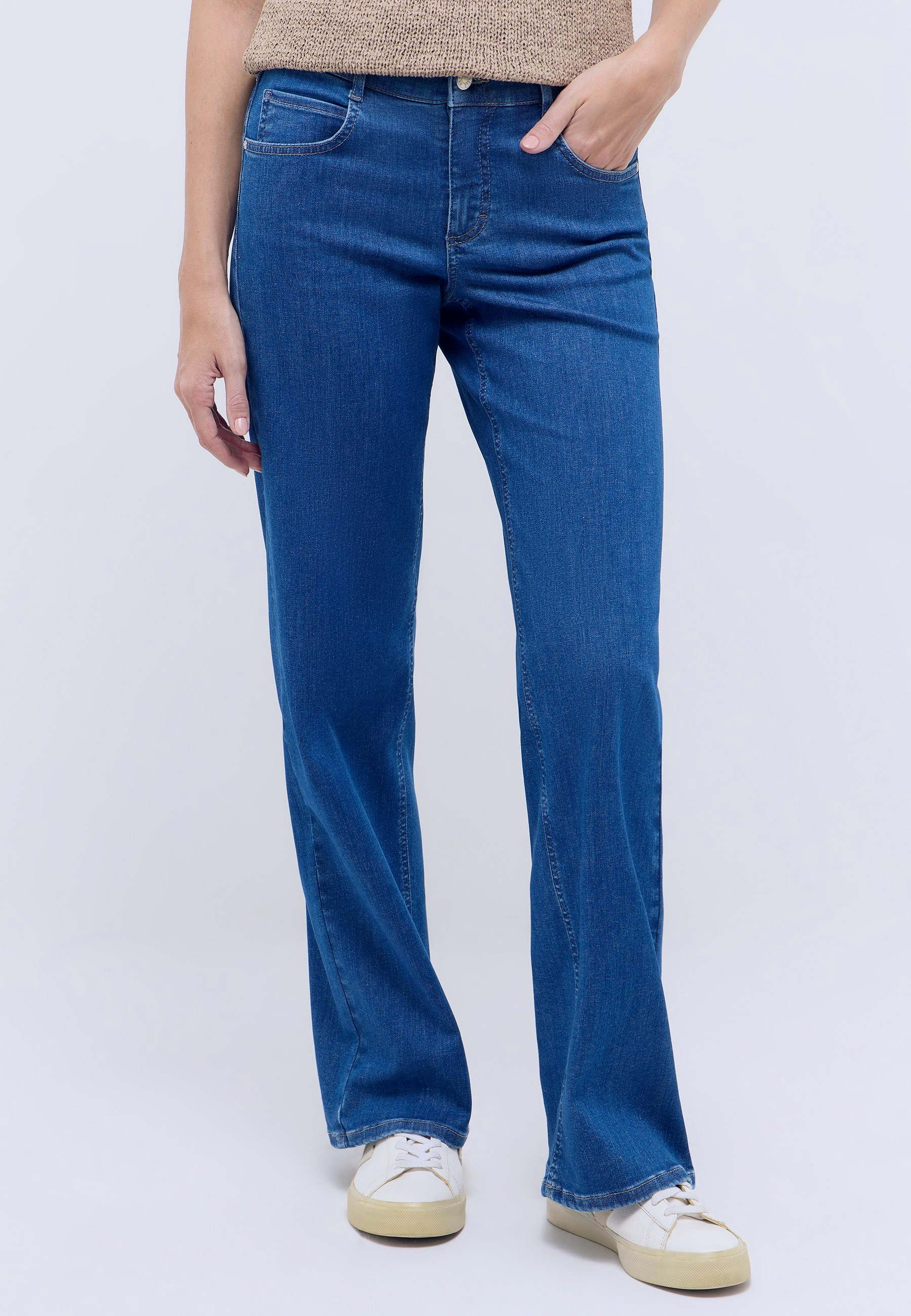 Relaxed Fit Weite Hose Mittelblau | Angels