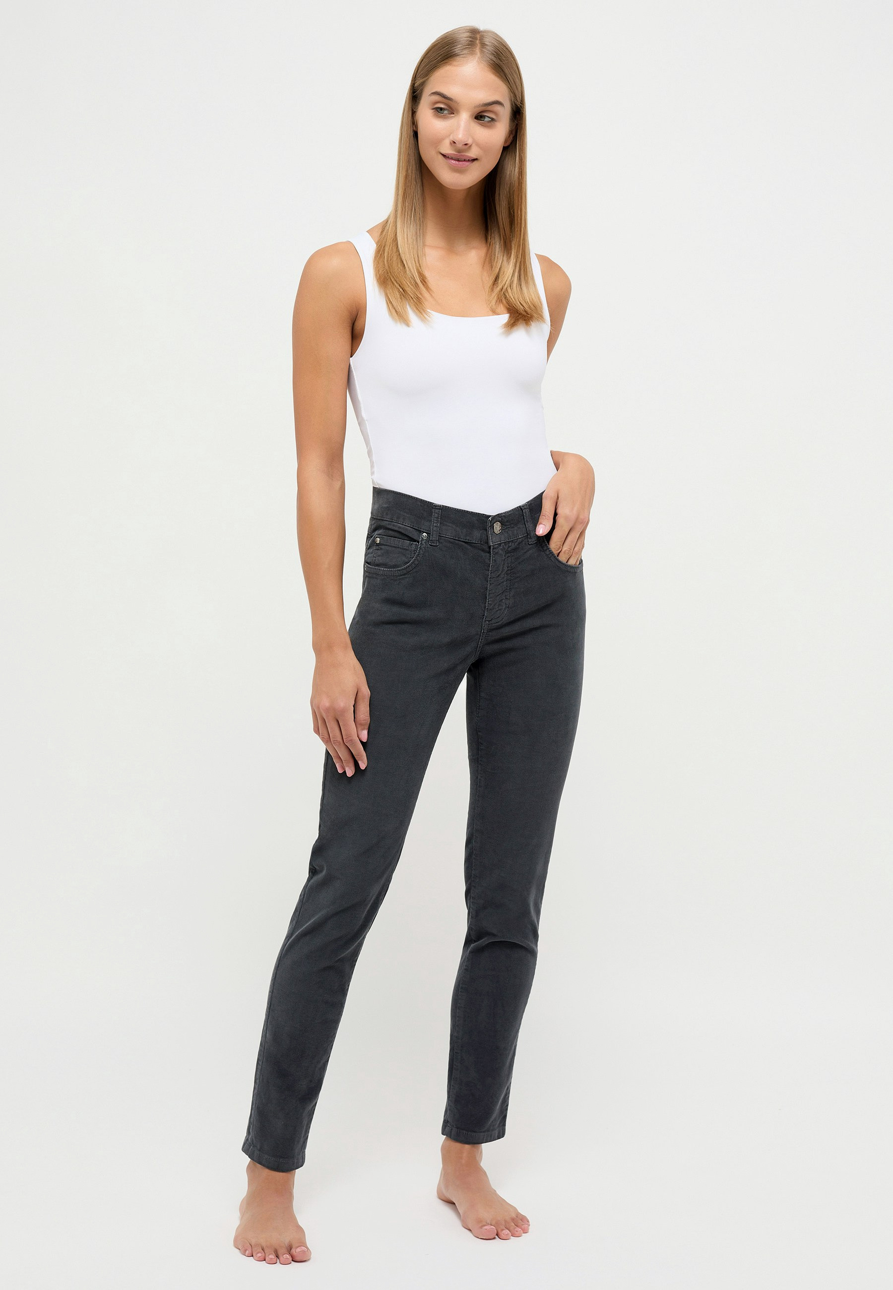 Skinny Hose Damen mit Elasthan – Rückansicht