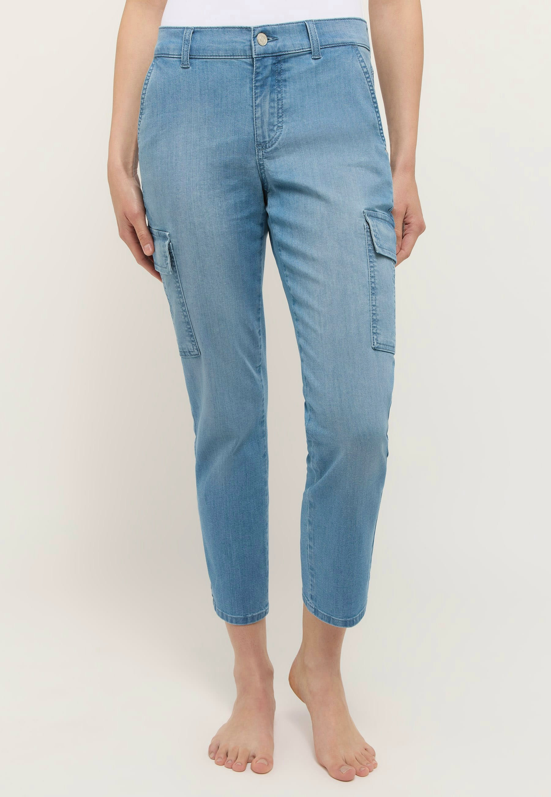 Slim Fit Cargohose Mit Taschen Damen | Angels