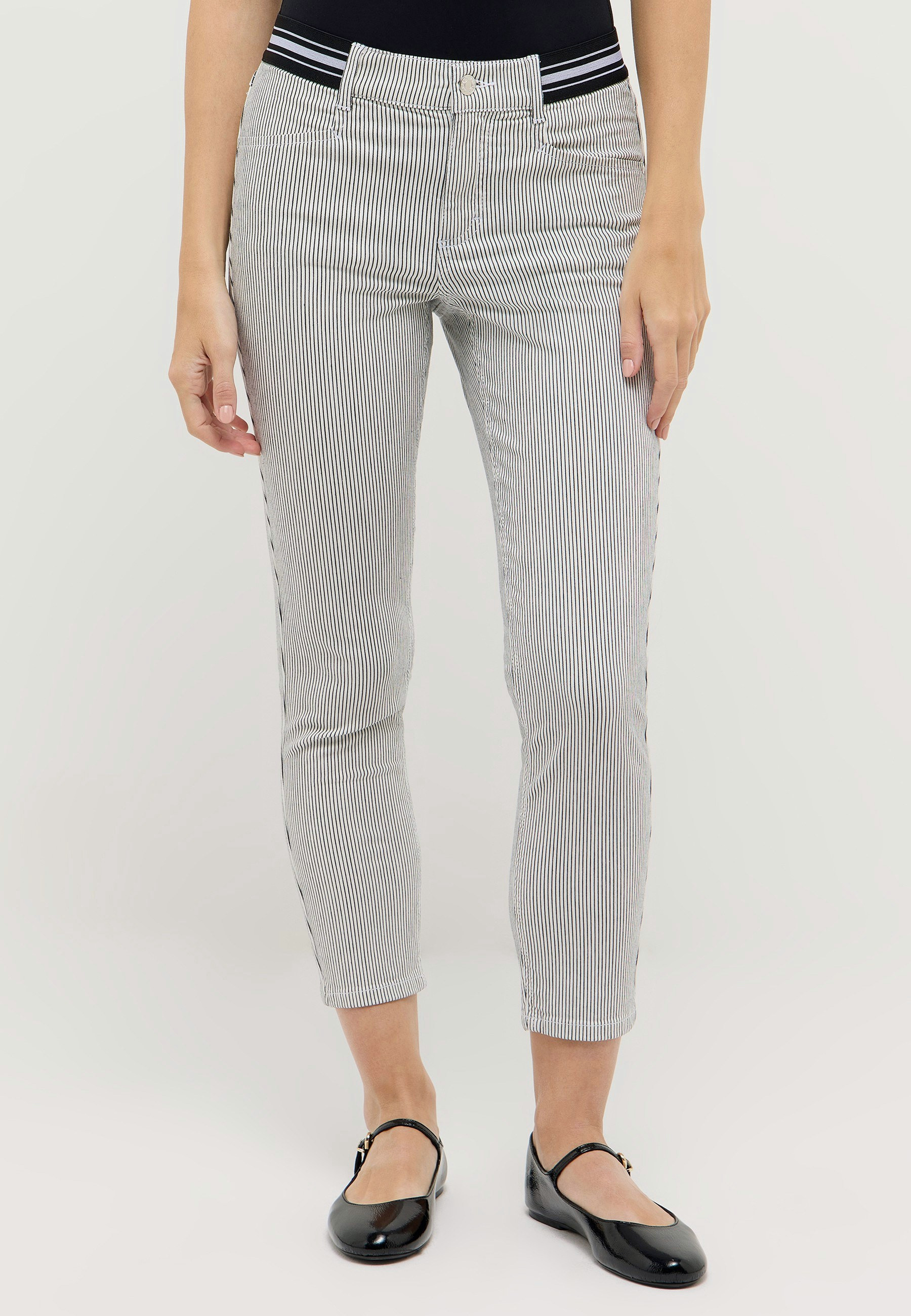 Slim Fit Gestreifte Hose Damen Baumwolle | Angels