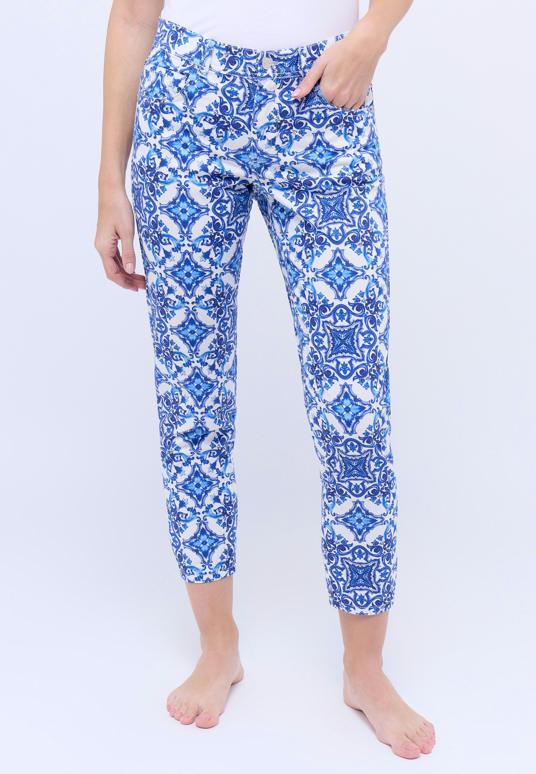 Slim Fit Hose Damen Königsblau | Angels