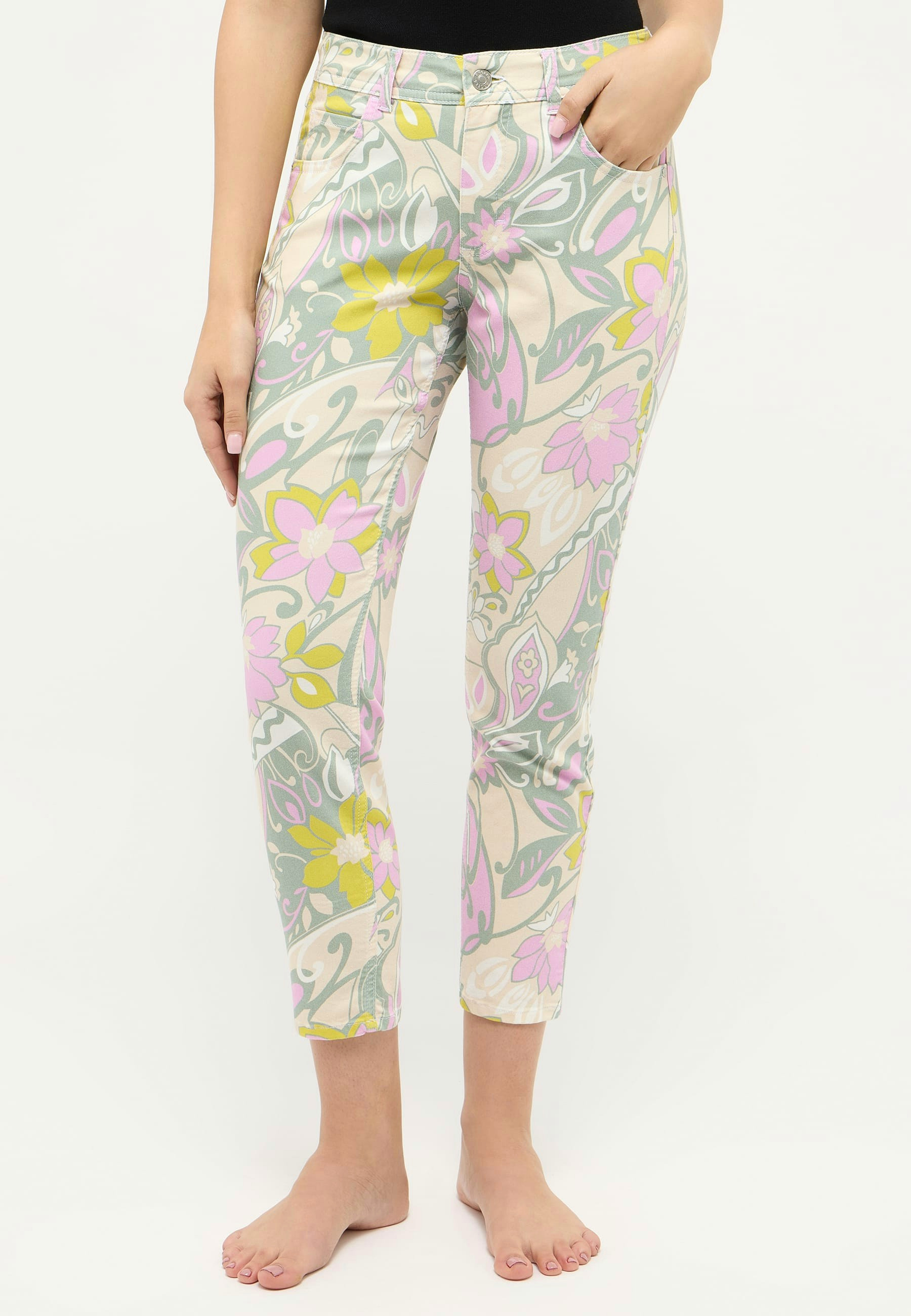 Slim Fit Hose Mit Blumenprint | Angels