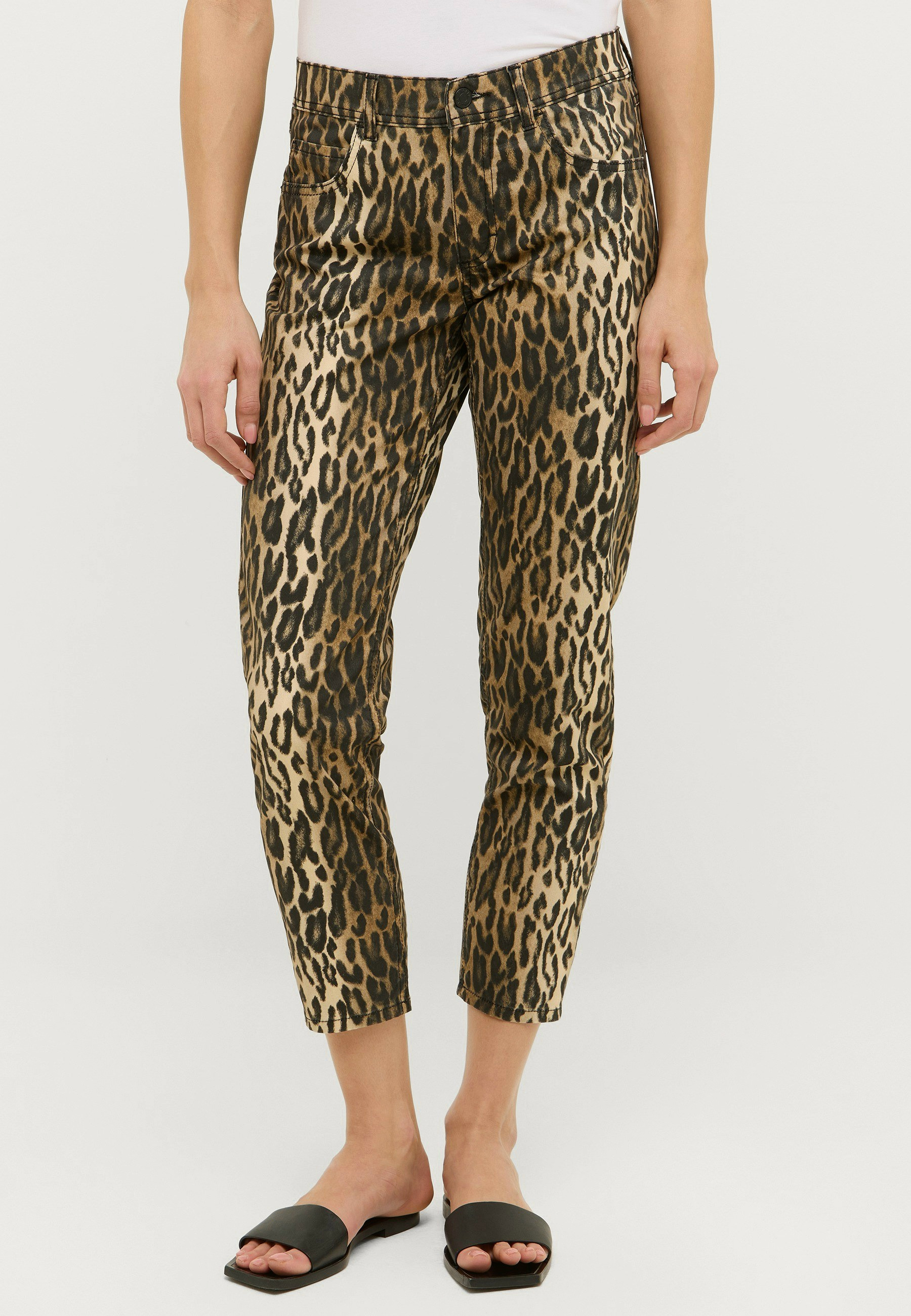 Slim Fit Hose mit Leoprint Damen | Angels