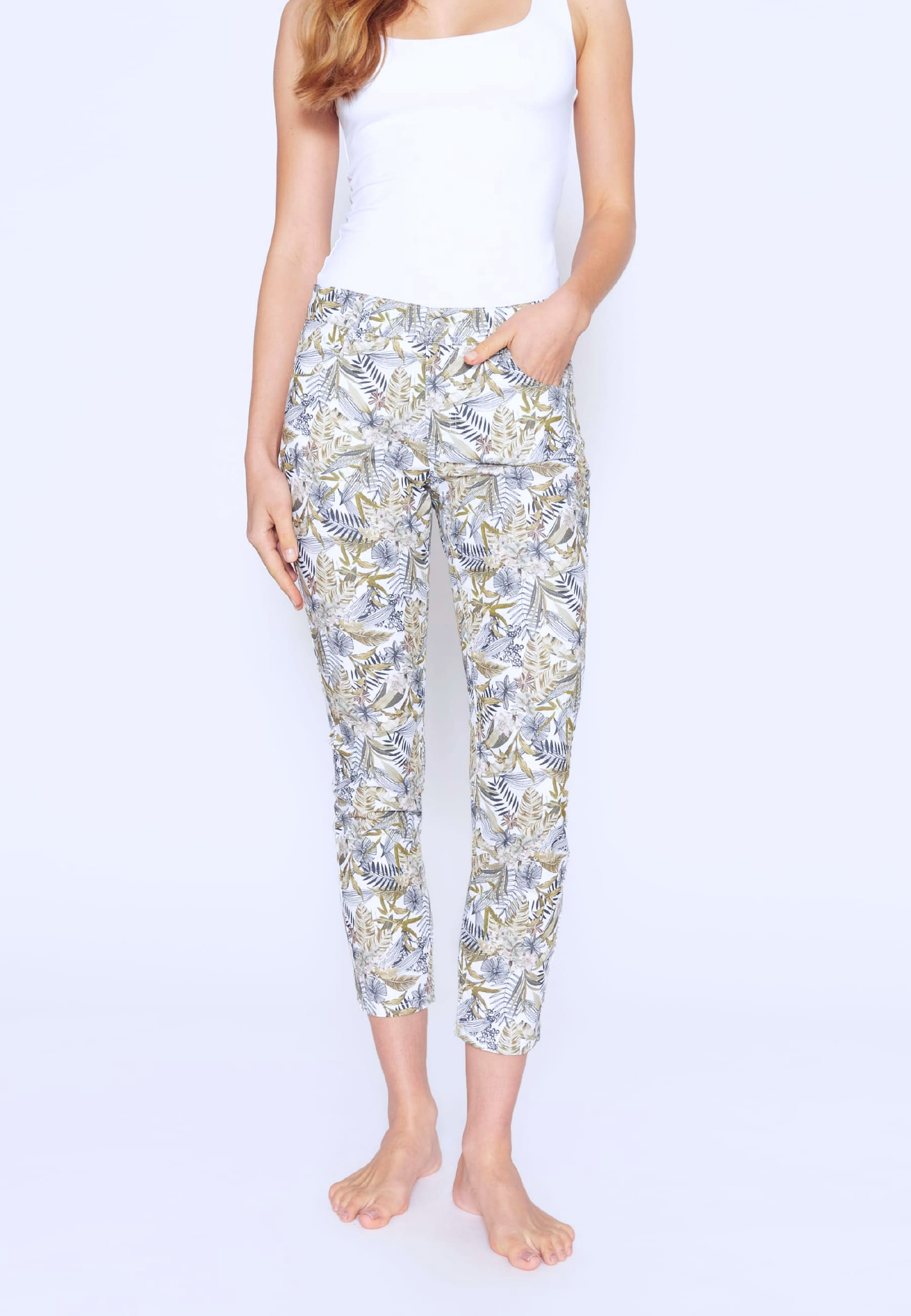 Slim Fit Sommerhose Print Damen | Angels