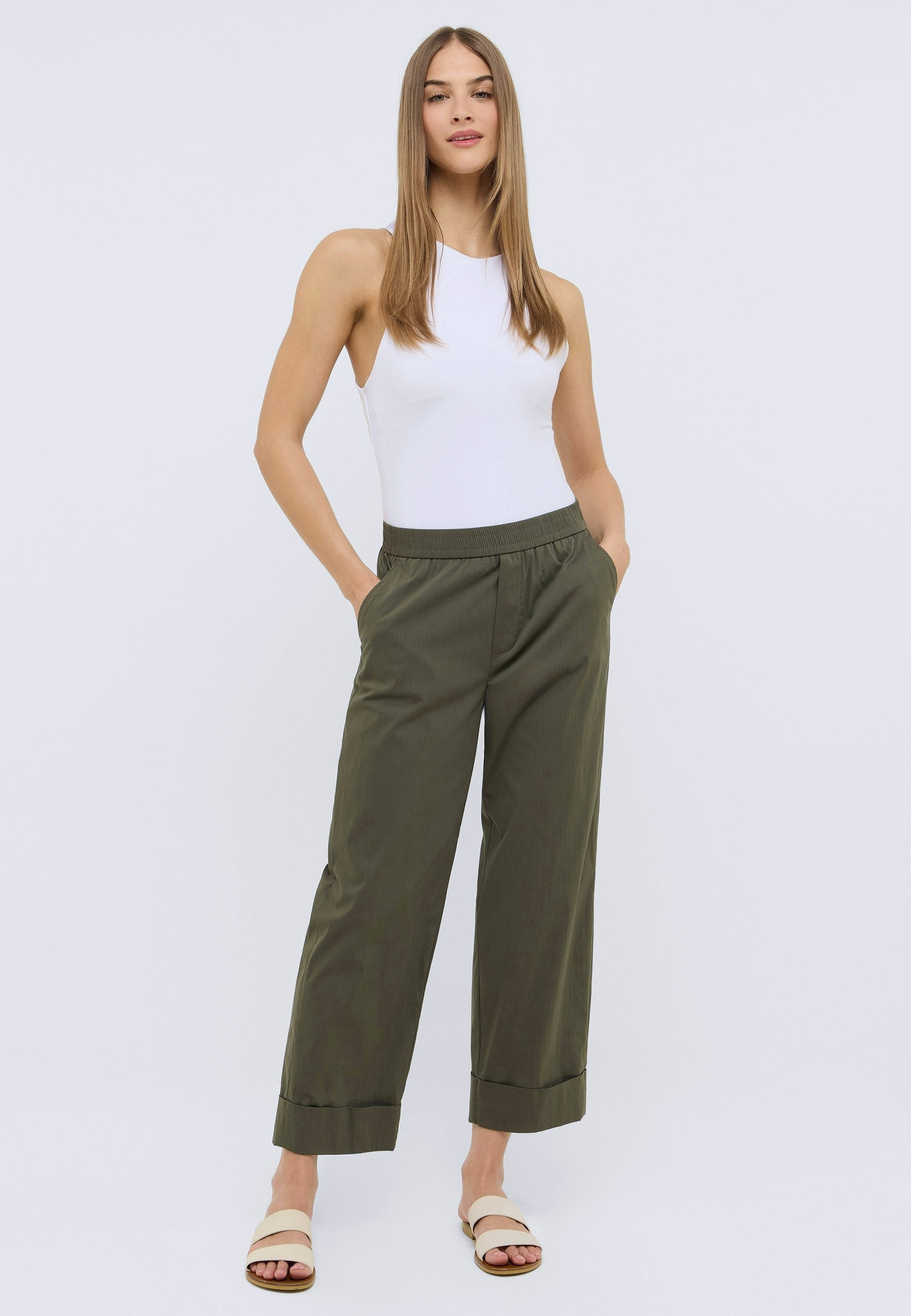 Sommerhose aus High Summer Cotton mit Polyamid und Elasthan – Rückansicht