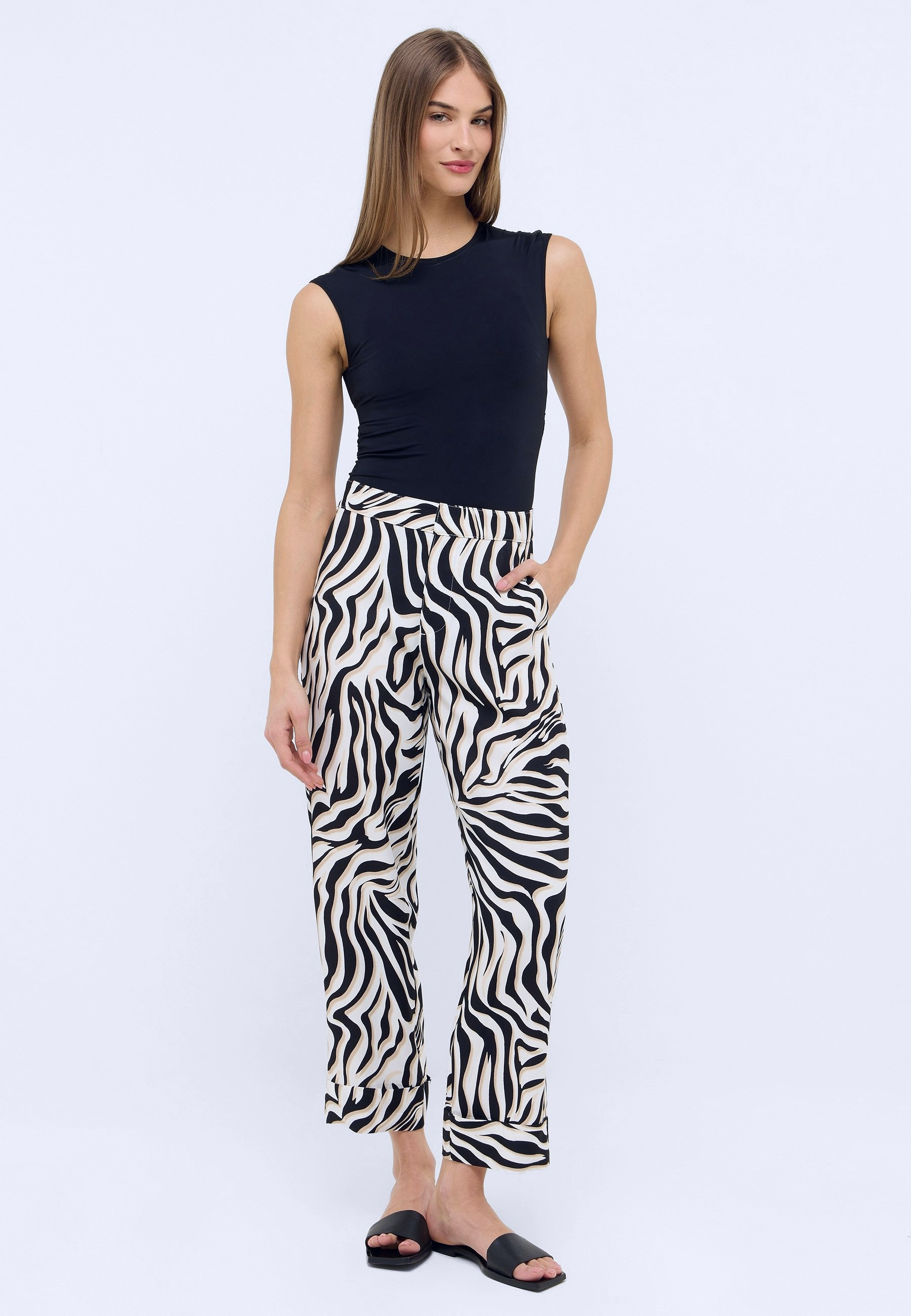 Leichte Sommerhose aus 100% Viskose – Seitenansicht