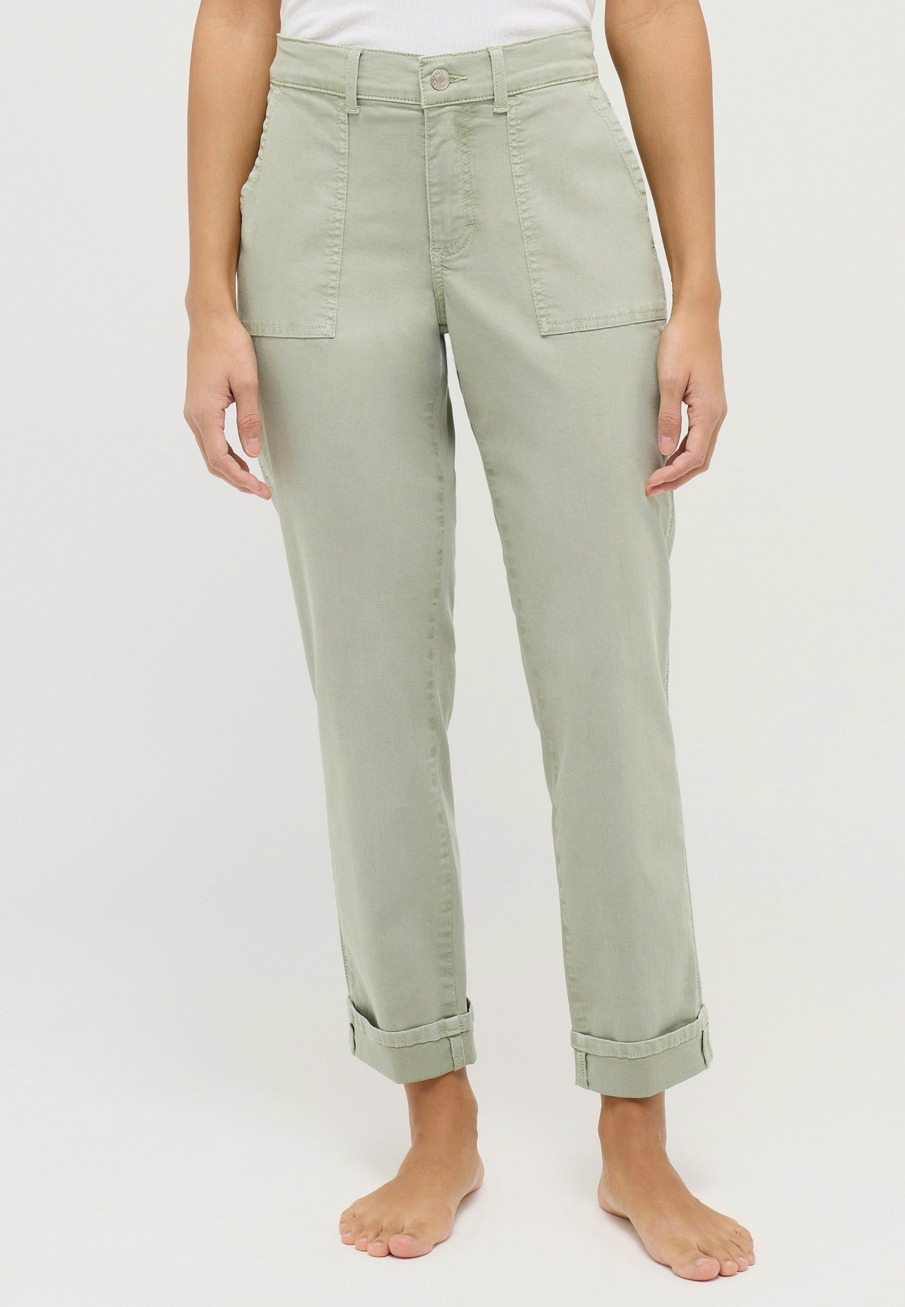 Straight Fit Hose aus Baumwolle Leinen | Angels