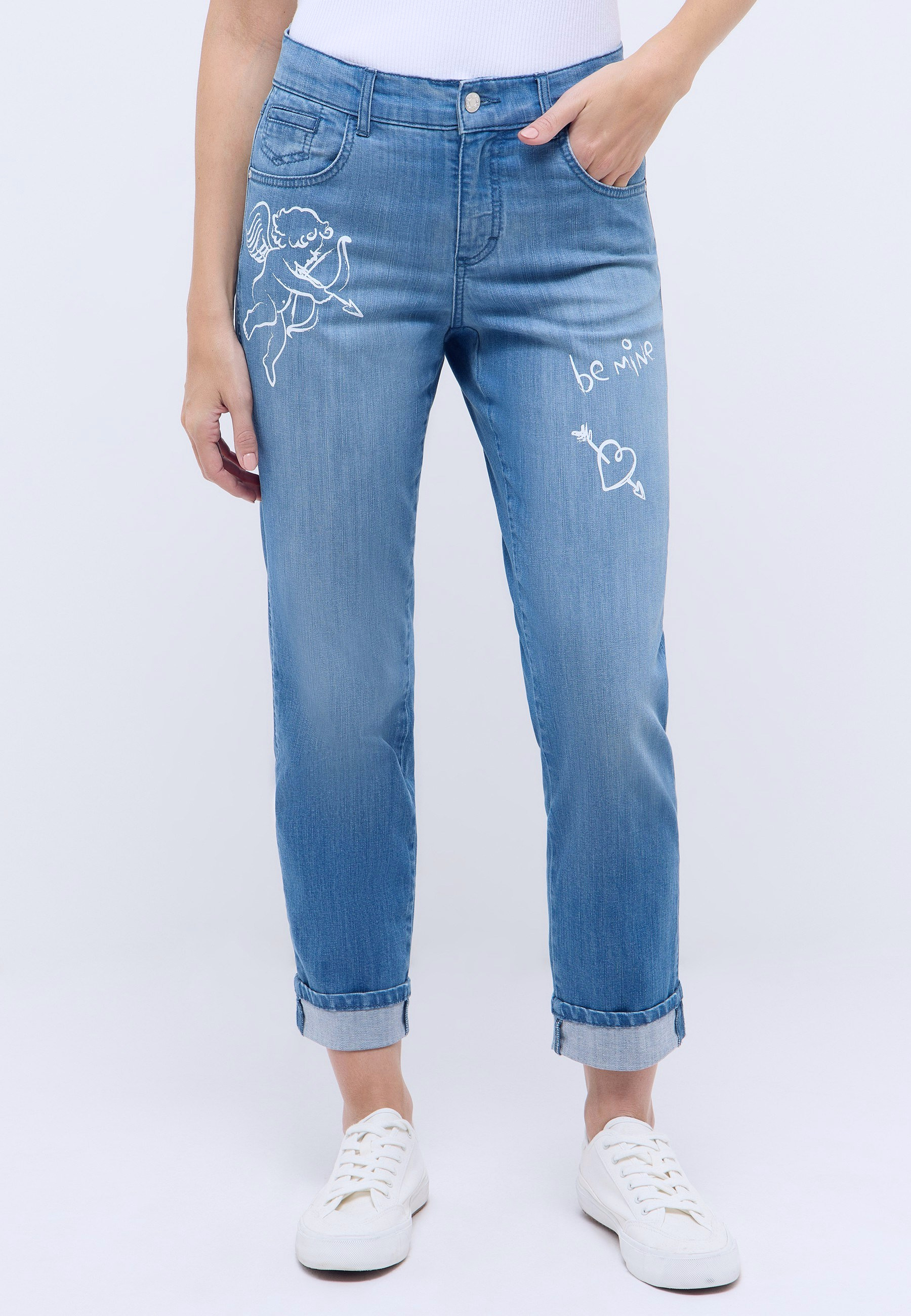 Straight Fit Hose im Leoparden Look | Angels
