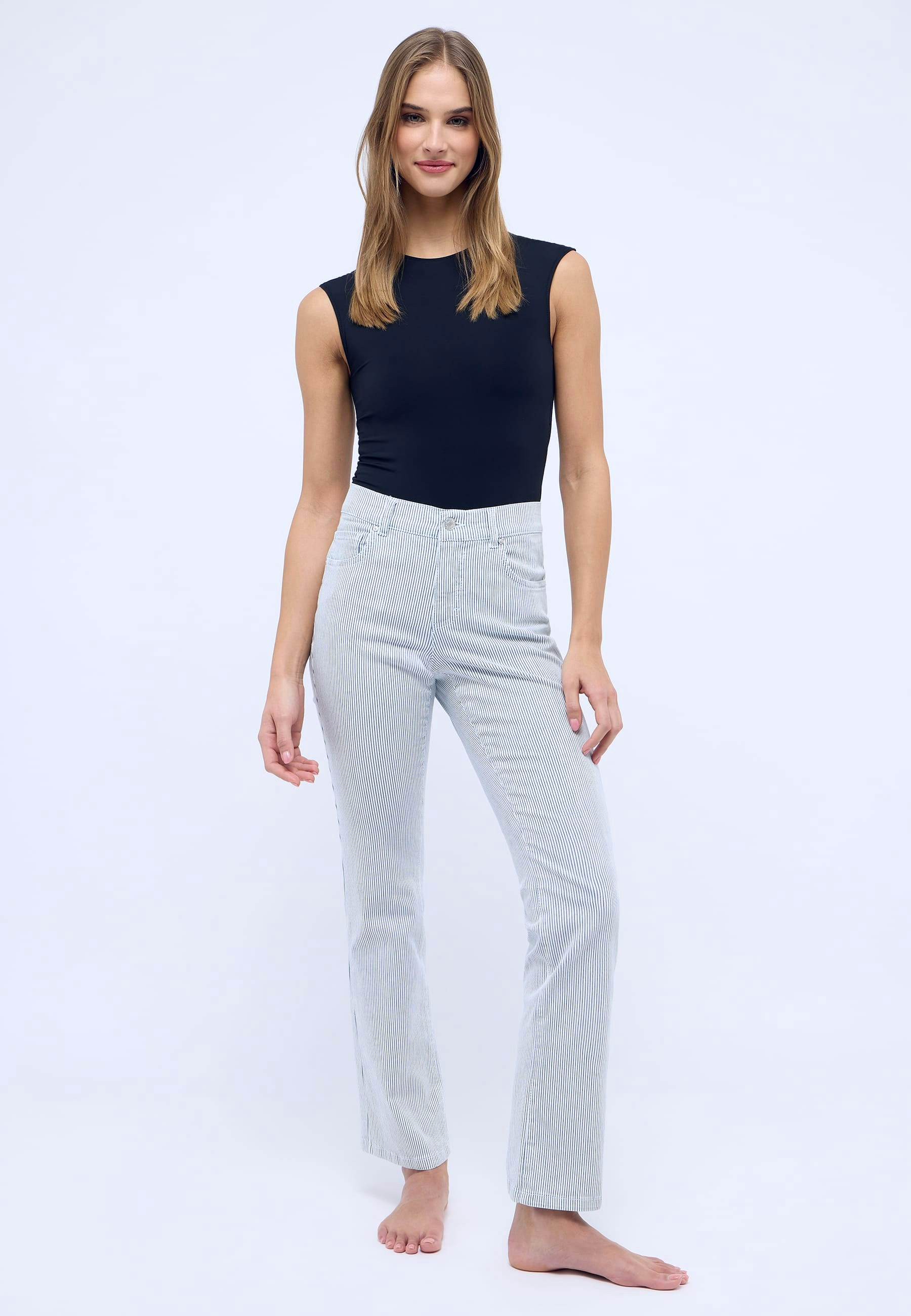 Ultraleichte Bootcut Hose für Damen mit Elasthan – Rückansicht